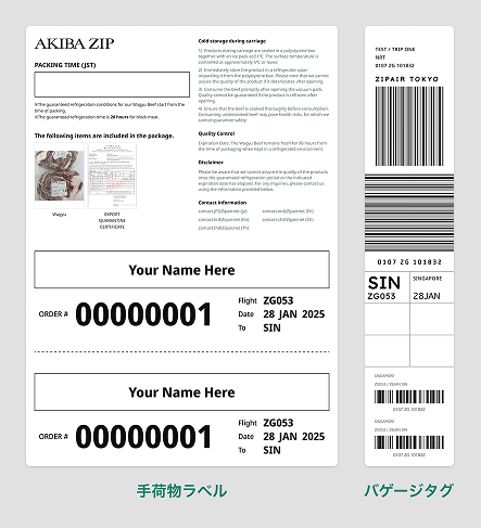 luggage tag and label